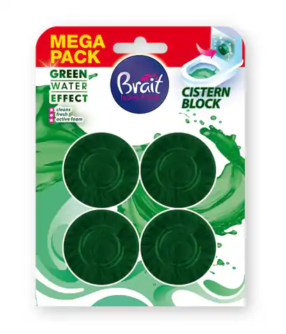 ⁨BRAIT Green Water Effect Krążek do WC Zielony 4 x 50 g⁩ w sklepie Wasserman.eu