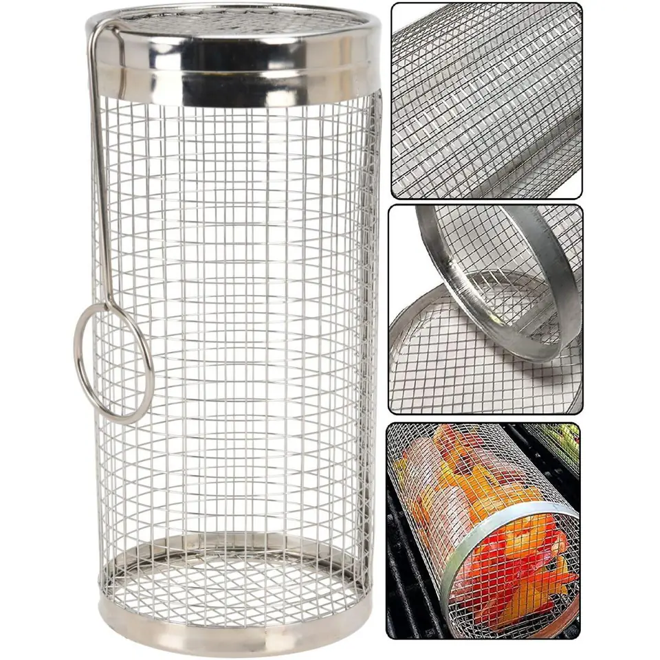 ⁨KOSZYK DO GRILLOWANIA WARZYW 9x9x20CM⁩ w sklepie Wasserman.eu