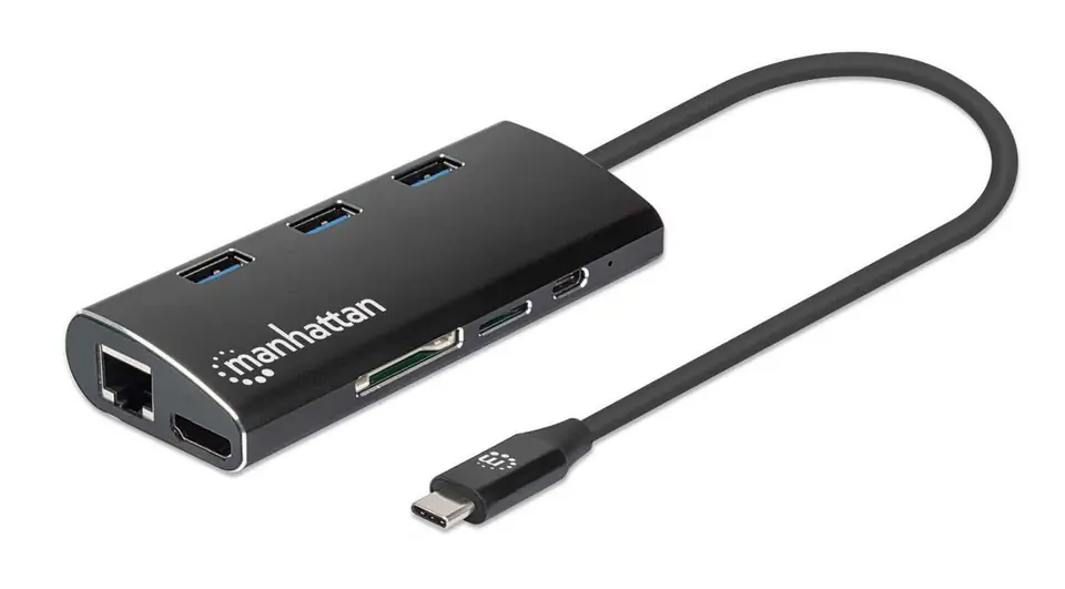 ⁨Manhattan Usb-C Dock/Hub With Card⁩ w sklepie Wasserman.eu