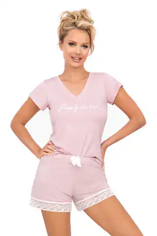 ⁨Piżama Simply 1/2 Powder Pink (Rozmiar 38)⁩ w sklepie Wasserman.eu
