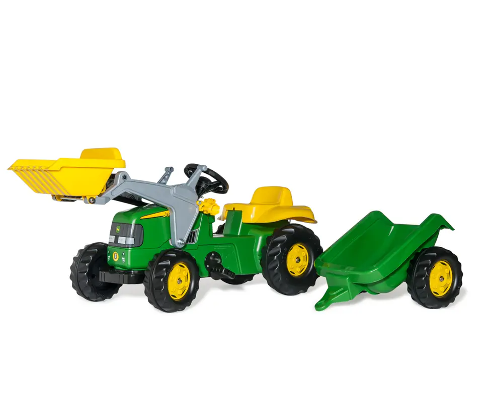⁨Rolly Toys 023110 Traktor Rolly Kid John Deere z łyżką i przyczepą⁩ at Wasserman.eu