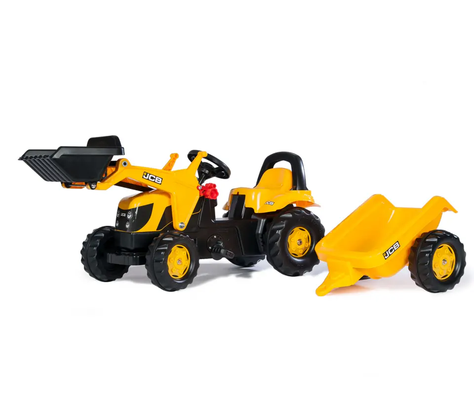 ⁨Rolly Toys 023837 Traktor Rolly Kid JCB z łyżką i przyczepą⁩ w sklepie Wasserman.eu