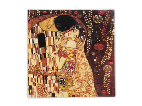 ⁨Talerz dekoracyjny - G. Klimt, Pocałunek 13x13cm⁩ w sklepie Wasserman.eu