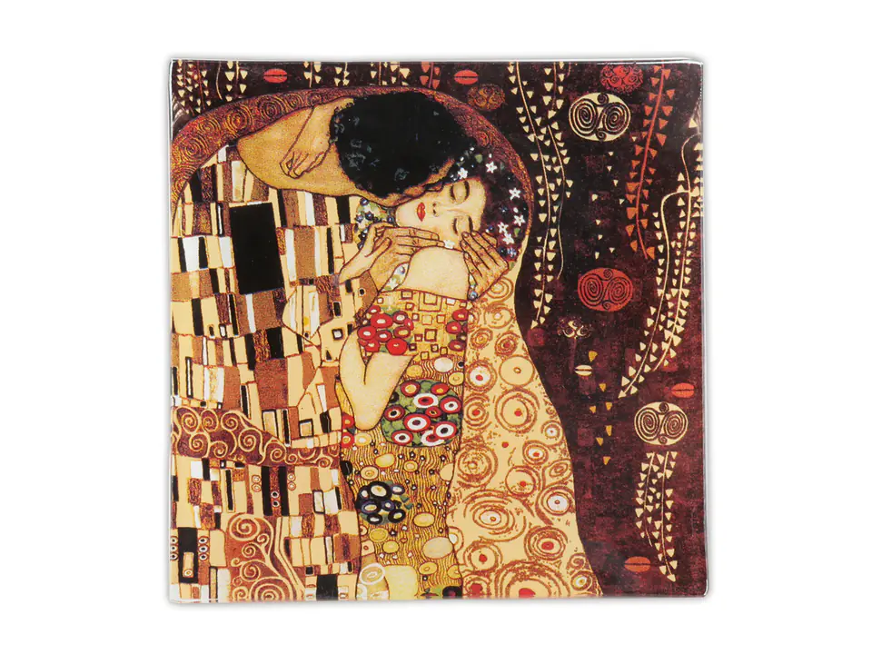 ⁨Talerz dekoracyjny - G. Klimt, Pocałunek 13x13cm⁩ w sklepie Wasserman.eu