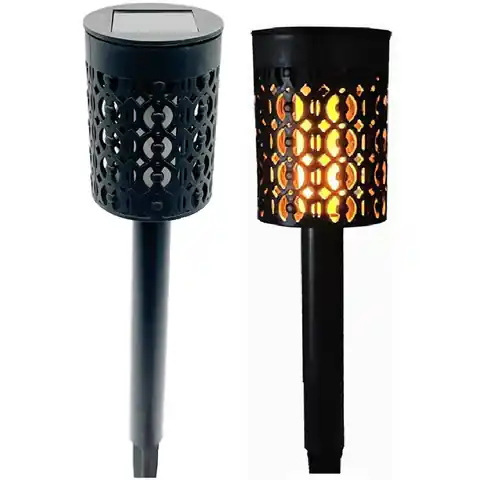 ⁨LAMPA SOLARNA POCHODNIA EFEKT OGIEŃ PŁOMIEŃ 5.5X36CM 6 LED⁩ w sklepie Wasserman.eu