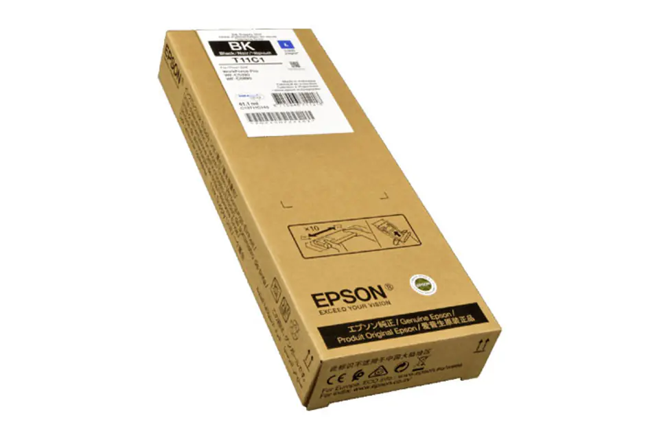 ⁨Epson oryginalny ink / tusz C13T11C140, T11C140, black, 3.4ml⁩ w sklepie Wasserman.eu