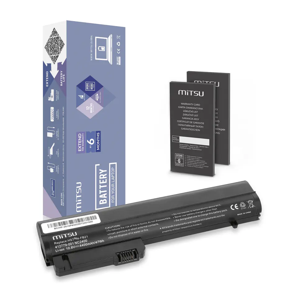 ⁨Mitsu Battery for HP 2400, 2510p, nc2400⁩ at Wasserman.eu