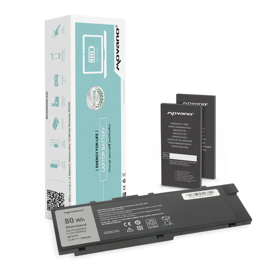 ⁨Movano battery for Dell Precision 15 7510, 17 7710⁩ at Wasserman.eu