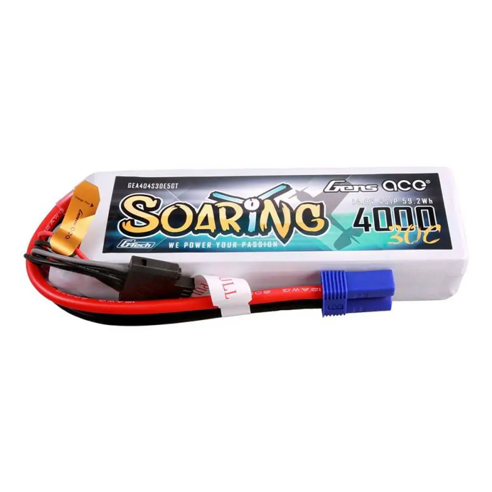 ⁨Akumulator Gens ace G-Tech Soaring 4000mAh 14.8V 30C 4S1P Lipo Battery⁩ w sklepie Wasserman.eu