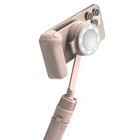 ⁨ShiftCam SnapGrip Creator Kit - uchwyt do telefonu do fotografii mobilnej ze statywem oraz lampą wspierający ładowanie bezprzewodowe z wbudowanym powerbankiem 3200mAh (kompatybilny z MagSafe) (chalk pink)⁩ w sklepie Wasserman.eu