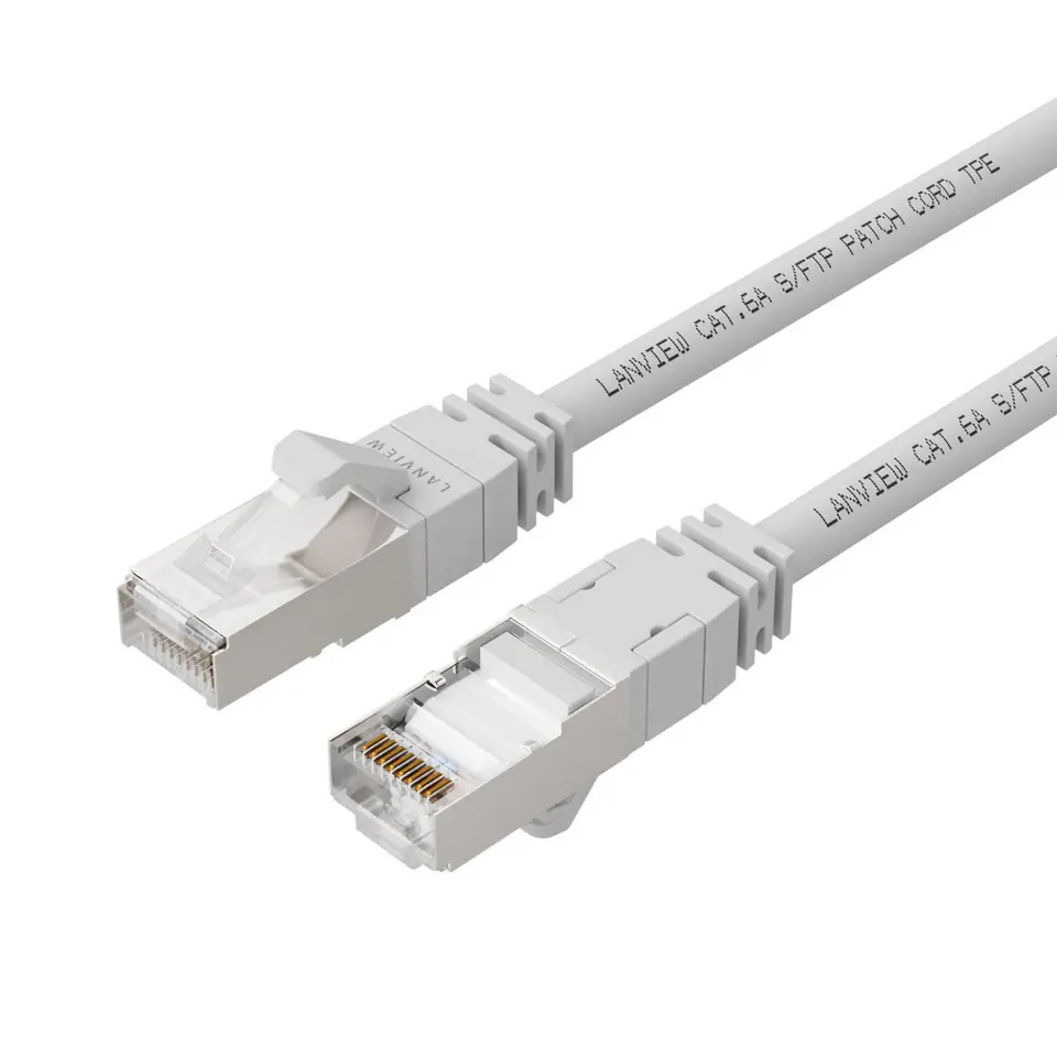 ⁨Lanview CAT6A S/FTP 1,5m White LSZH,⁩ w sklepie Wasserman.eu