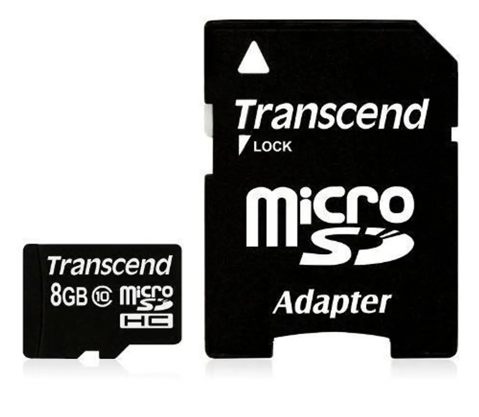 ⁨Transcend MicroSD Card SDHC 8GB + Adapte⁩ w sklepie Wasserman.eu