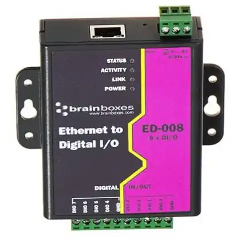 ⁨Brainboxes Ethernet to 8 Digital IO Lines⁩ w sklepie Wasserman.eu