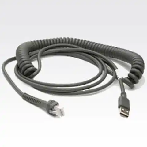 ⁨Zebra Cable-type A, USB 9ft, coiled⁩ w sklepie Wasserman.eu