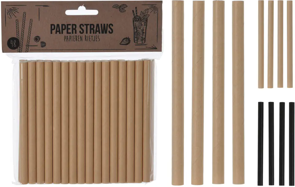 ZESTAW PAPIEROWYCH SŁOMEK 48 SZTUK w sklepie Wasserman.eu
