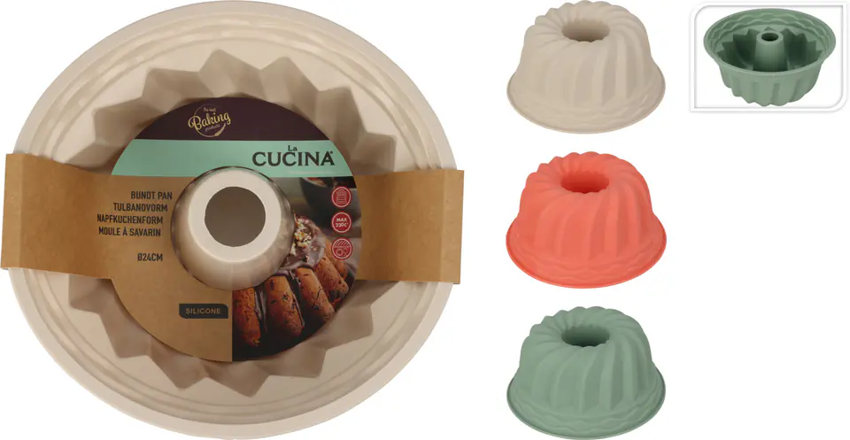 ⁨FORMA DO BABKI SILIKON 3 RODZAJE24 CM⁩ w sklepie Wasserman.eu