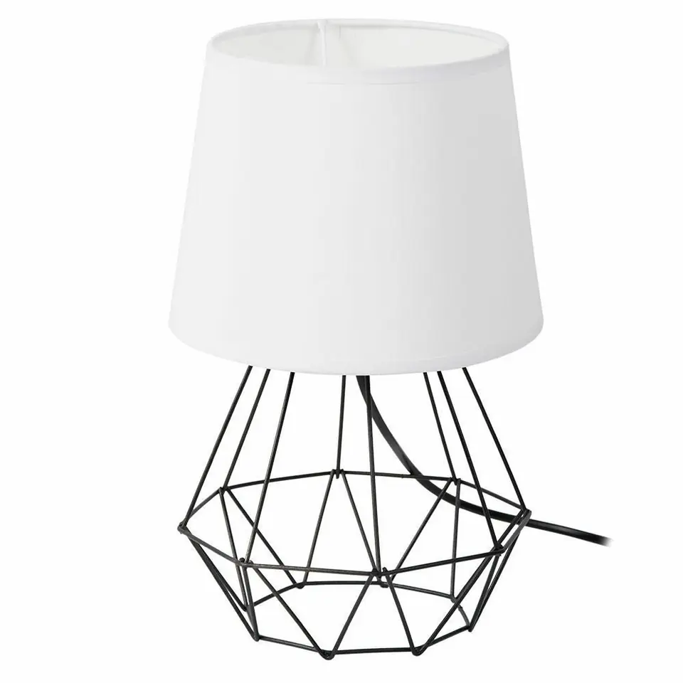 Lampka nocna stołowa Diament czerń biel w sklepie Wasserman.eu