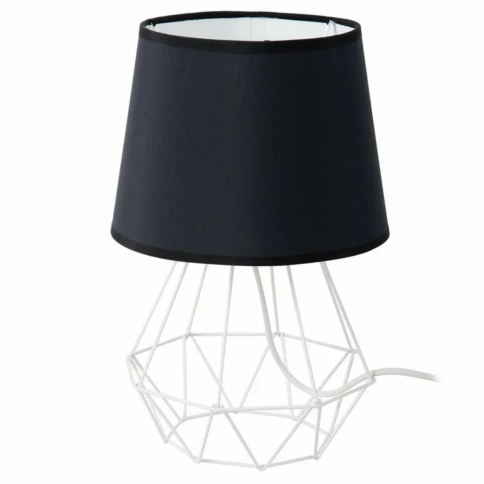 Lampka nocna stołowa Diament biel czerń w sklepie Wasserman.eu