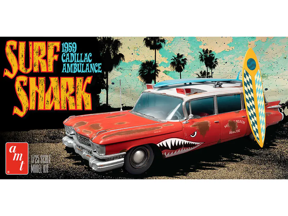 Model Plastikowy - Samochód 1:25 Surf Shark 1959 Cadillac Ambulance w sklepie Wasserman.eu