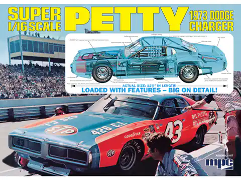 ⁨Model Plastikowy - Samochód 1:16 Richard Petty 1973 Dodge Charger⁩ w sklepie Wasserman.eu