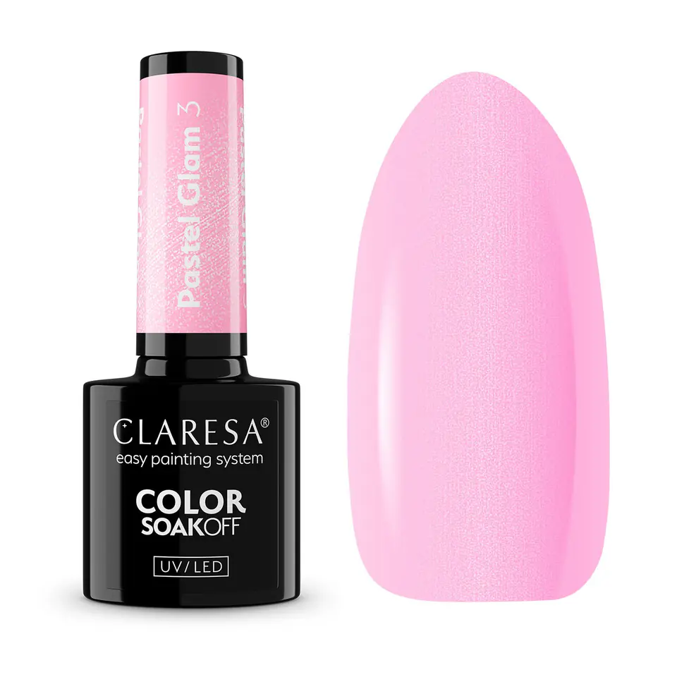 ⁨CLARESA Lakier hybrydowy Pastel Glam 3⁩ w sklepie Wasserman.eu