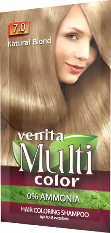 ⁨VENITA Multicolor Szampon koloryzujący 7.0 Natural Blond 40 g⁩ w sklepie Wasserman.eu