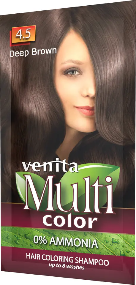 ⁨VENITA Multicolor Szampon koloryzujący 4.5 Deep Brown 40 g⁩ w sklepie Wasserman.eu