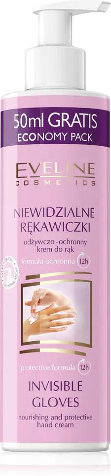 ⁨EVELINE Niewidzialne rękawiczki Odżywczo - ochronny krem do rąk 245 ml⁩ w sklepie Wasserman.eu