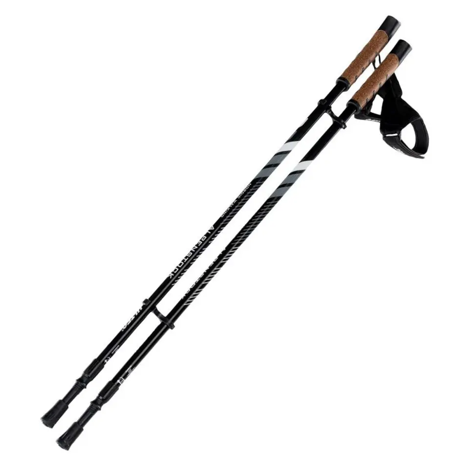 ⁨Kije nordic walking Hi-Tec Alpenstock (kolor Czarny. Szary/Srebrny)⁩ w sklepie Wasserman.eu