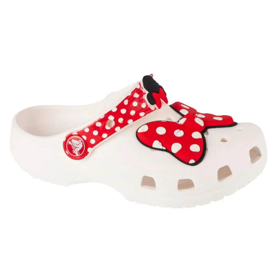 ⁨Klapki Crocs Classic Disney Minnie Mouse Clog Jr 208710 (kolor Biały, rozmiar EU 19/20)⁩ w sklepie Wasserman.eu