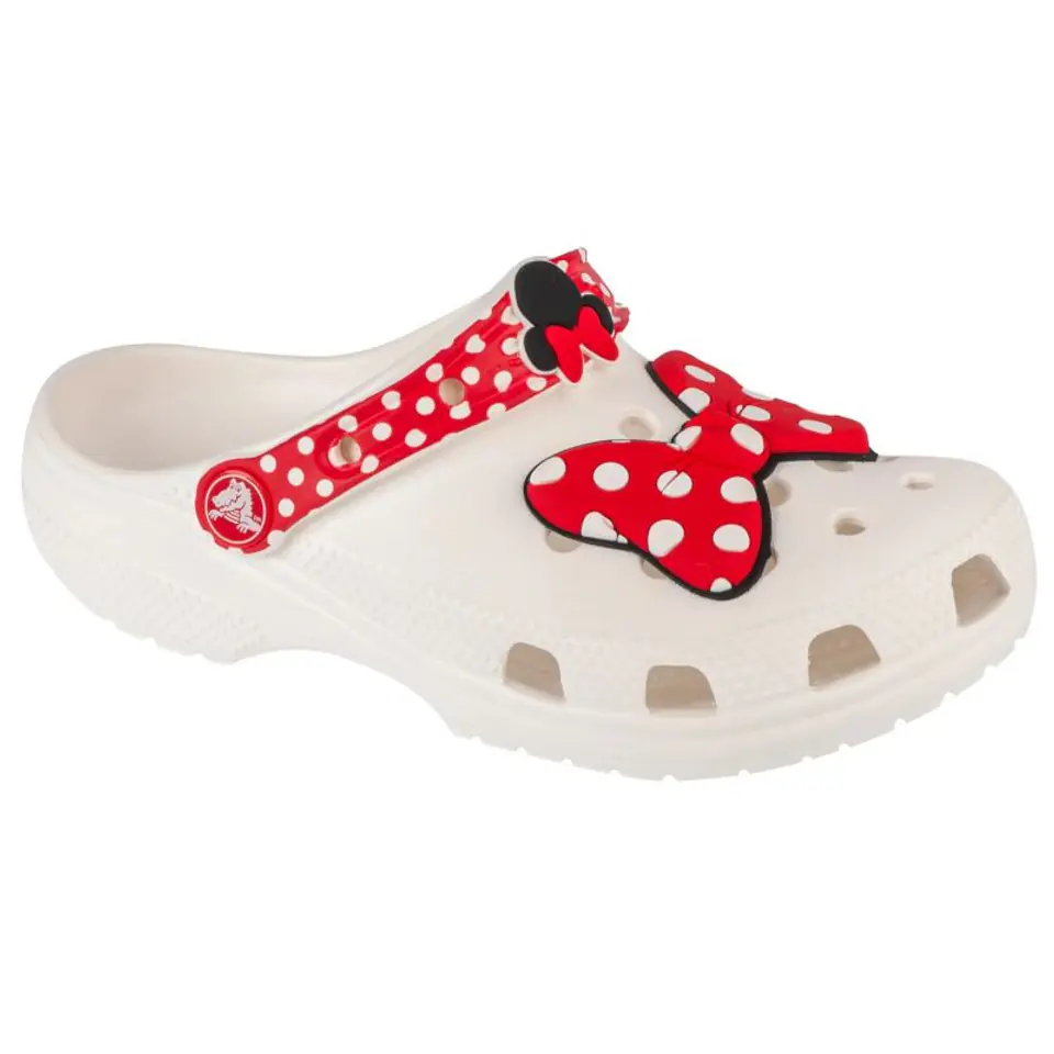 ⁨Klapki Crocs Disney Minnie Mouse Jr (kolor Biały, rozmiar EU 33/34)⁩ w sklepie Wasserman.eu