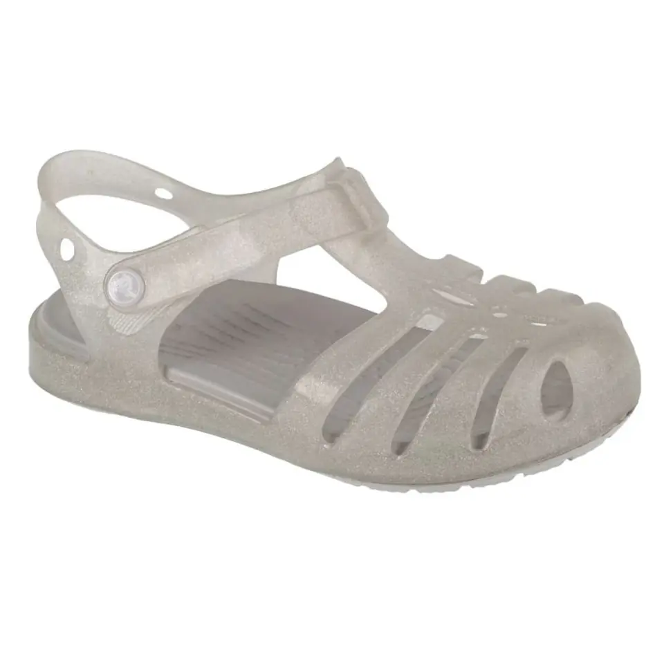 ⁨Sandały Crocs Isabella Jr 208444 (kolor Szary/Srebrny, rozmiar 25/26)⁩ w sklepie Wasserman.eu