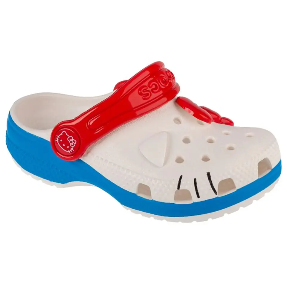 ⁨Klapki Crocs Classic Hello Kitty Iam Clog T Jr (kolor Biały, rozmiar 22/23)⁩ w sklepie Wasserman.eu