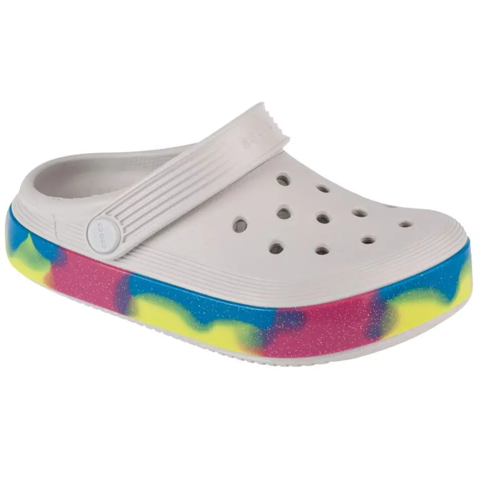 ⁨Klapki Crocs Off Court Glitter Band Kids Clog Jr (kolor Biały, rozmiar 33/34)⁩ w sklepie Wasserman.eu