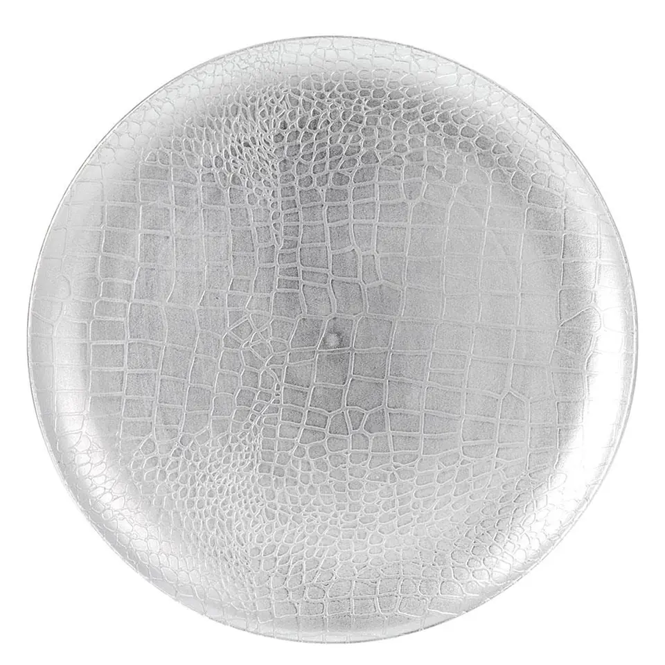 Dekoracyjny talerz srebrny 33 cm w sklepie Wasserman.eu