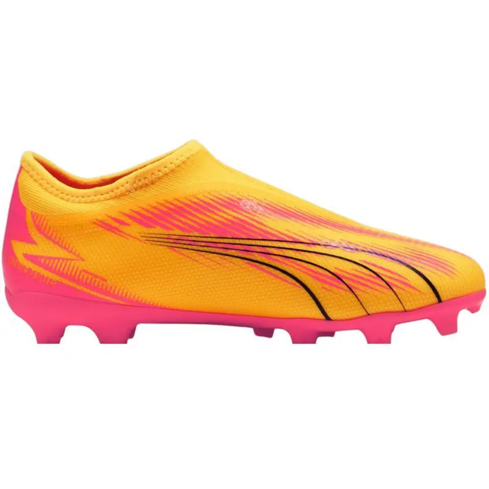 ⁨Buty piłkarskie Puma Ultra Match LL FG/AG Jr 107770 (kolor Pomarańczowy, rozmiar 35)⁩ w sklepie Wasserman.eu