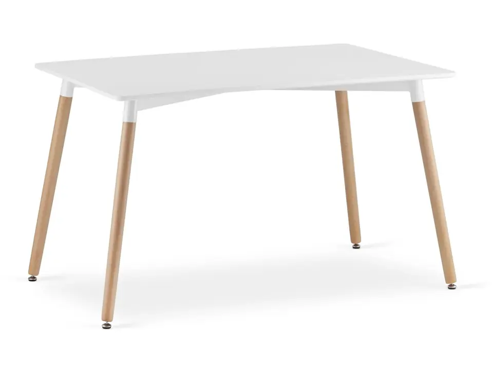 Stół do jadalni drewniany prostokątny 120cm x 80cm - biały w sklepie Wasserman.eu
