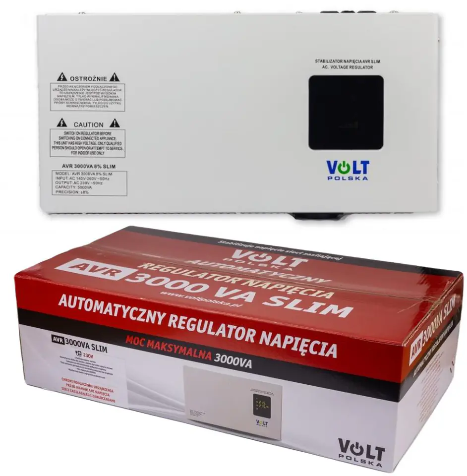 ⁨Stabilizator napięcia Volt Polska AVR 3000VA Slim⁩ w sklepie Wasserman.eu