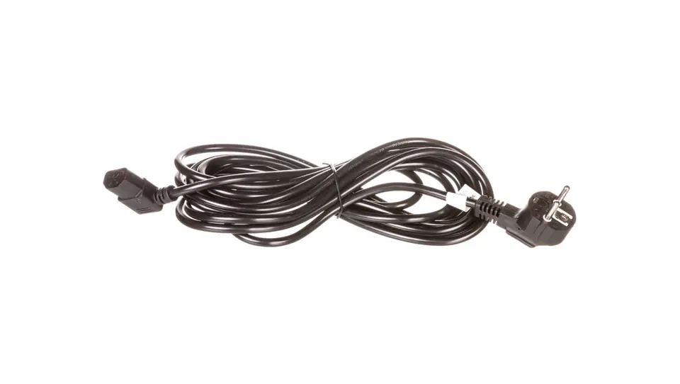 ⁨Kabel zasilający kątowy Schuko (type F, CEE 7/7) - C13 5m 93119⁩ w sklepie Wasserman.eu
