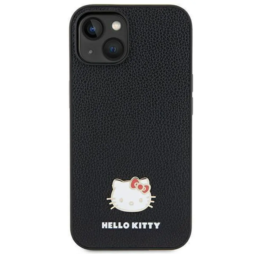 ⁨Oryginalne Etui SAMSUNG GALAXY A55 5G Hello Kitty Hardcase Metal Logo Kitty Head (HKHCSA55PGHDLMK) czarne⁩ w sklepie Wasserman.eu