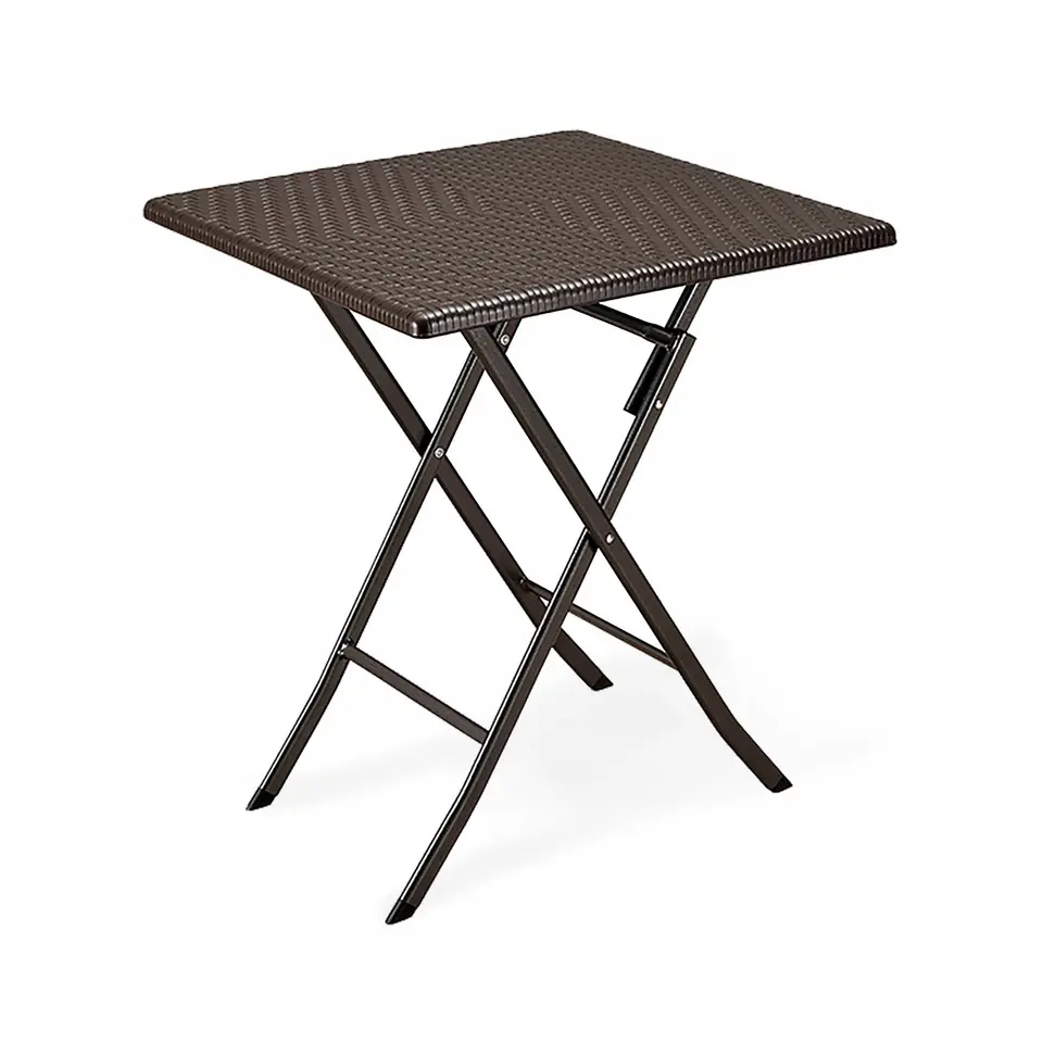 Stolik ogrodowy składany stół kawowy ratan balkon 62 cm ModernHome w sklepie Wasserman.eu
