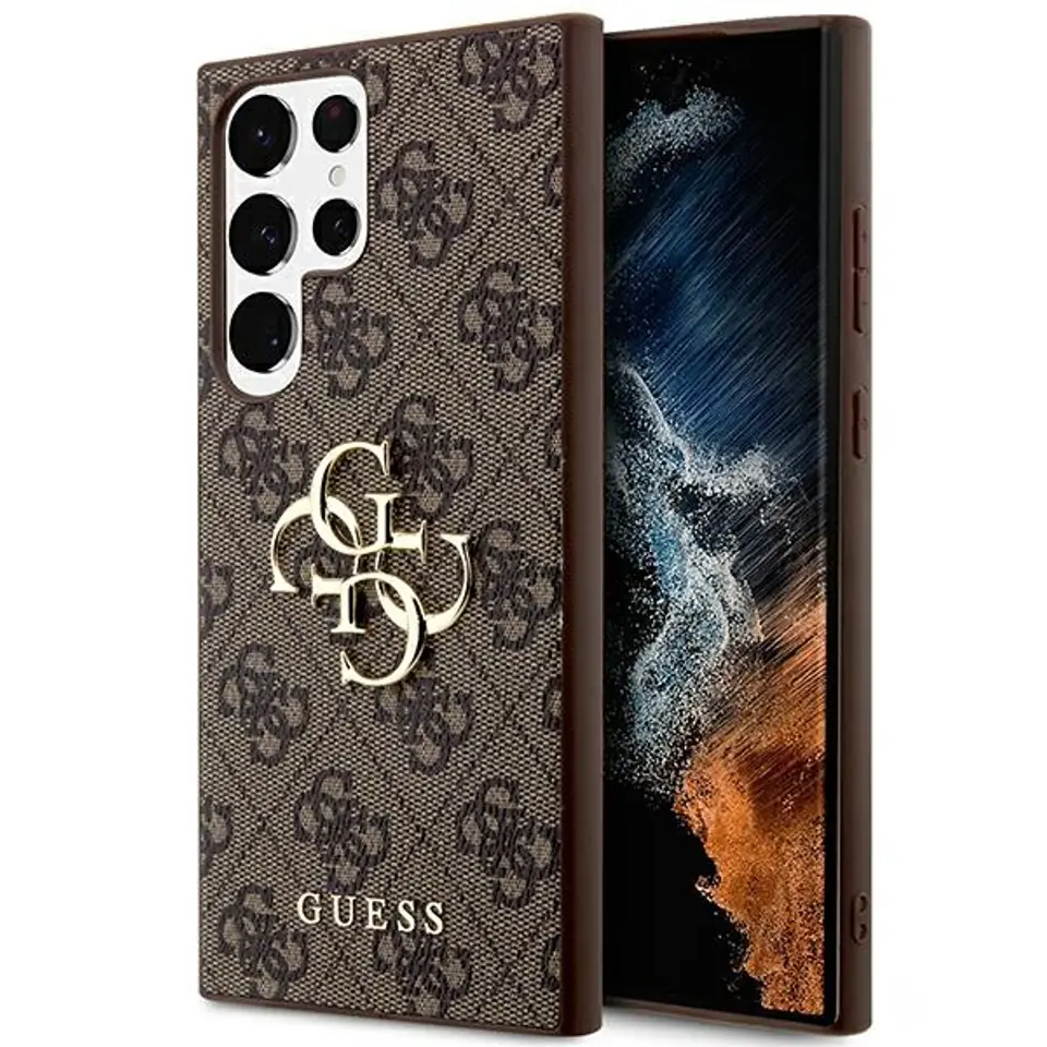 ⁨Guess GUHCS24L4GMGBR S24 Ultra S928brązowy/brown hardcase 4G Big Metal Logo⁩ w sklepie Wasserman.eu