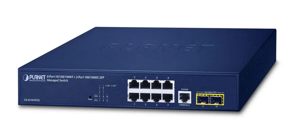 ⁨Planet IPv4/IPv6, 8-Port⁩ w sklepie Wasserman.eu