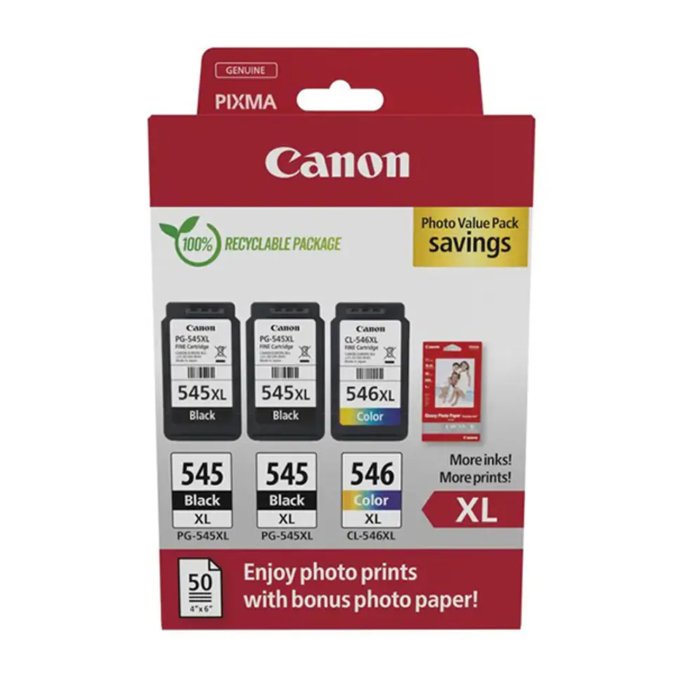 ⁨Canon oryginalny ink / tusz PG-545XL/CL-546XL, 8286B013, black/color, Multi-pack⁩ w sklepie Wasserman.eu