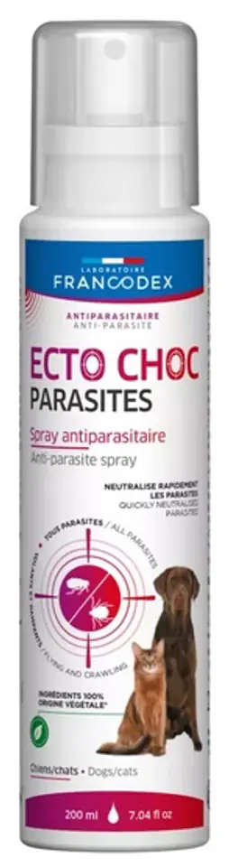 ⁨Francodex Ecto Choc Parasites Spray przeciwpasożytniczy dla psów i kotów 200ml⁩ w sklepie Wasserman.eu