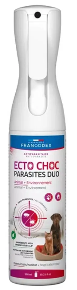 ⁨Francodex Ecto Choc Parasites Duo Mgiełka przeciwpasożytnicza dla psów i kotów 290ml⁩ w sklepie Wasserman.eu