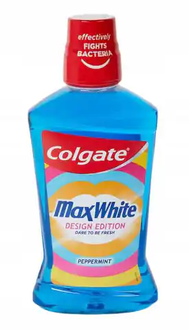 ⁨Colgate Max White Peppermint Design Edition Płyn do Płukania Jamy Ustnej 500 ml⁩ w sklepie Wasserman.eu