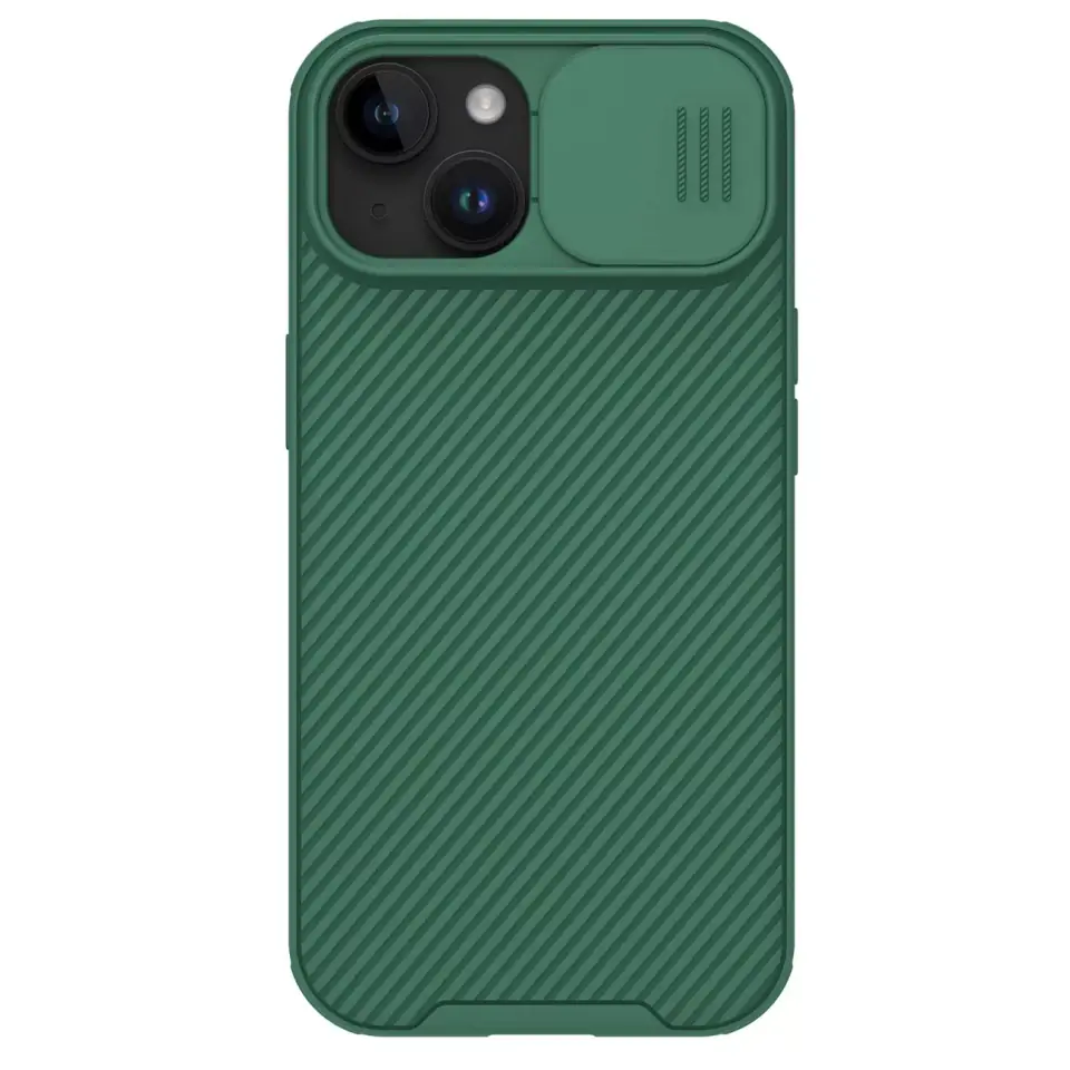 ⁨Pancerne etui Nillkin CamShield Pro Magnetic Case do iPhone 15 Plus z osłoną na aparat - zielone⁩ w sklepie Wasserman.eu