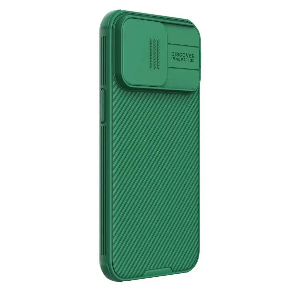 ⁨Pancerne etui Nillkin CamShield Pro Magnetic Case do iPhone 15 Pro z osłoną na aparat - zielone⁩ w sklepie Wasserman.eu