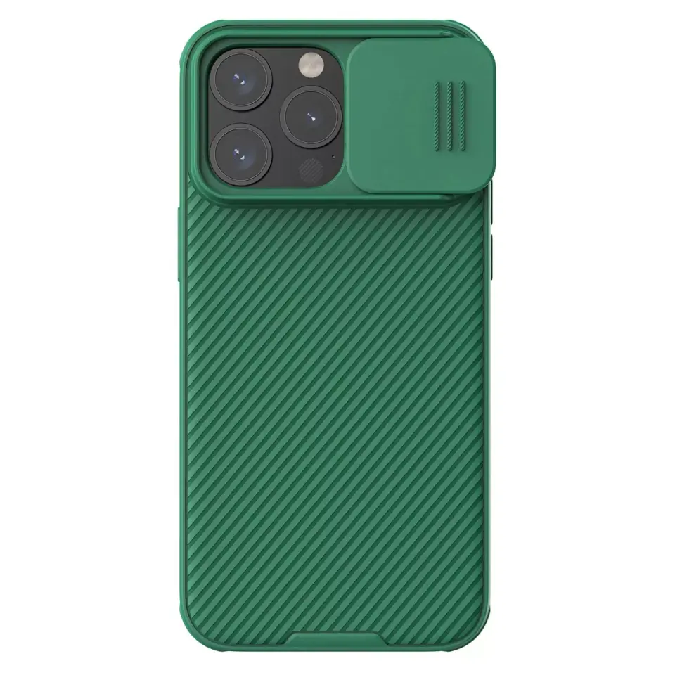 ⁨Pancerne etui Nillkin CamShield Pro Magnetic Case do iPhone 15 Pro Max z osłoną na aparat - zielone⁩ w sklepie Wasserman.eu